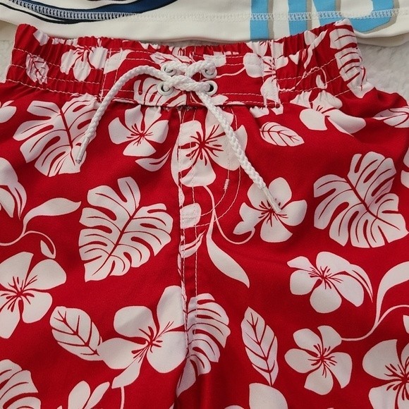 Disney Mickey Mouse Surfs Up Boys Long Sleeve Rashguard and Swim Trunks Sz 18m - Picture 5 of 9